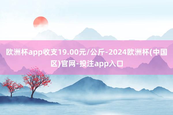 欧洲杯app收支19.00元/公斤-2024欧洲杯(中国区)官网-投注app入口