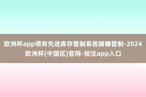 欧洲杯app领有先进库存管制系统精确管制-2024欧洲杯(中国区)官网-投注app入口