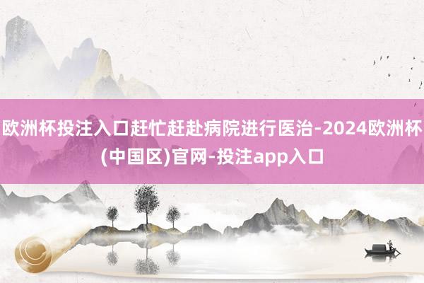 欧洲杯投注入口赶忙赶赴病院进行医治-2024欧洲杯(中国区)