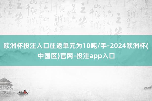 欧洲杯投注入口往返单元为10吨/手-2024欧洲杯(中国区)