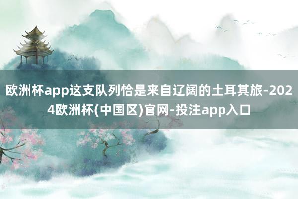 欧洲杯app这支队列恰是来自辽阔的土耳其旅-2024欧洲杯(